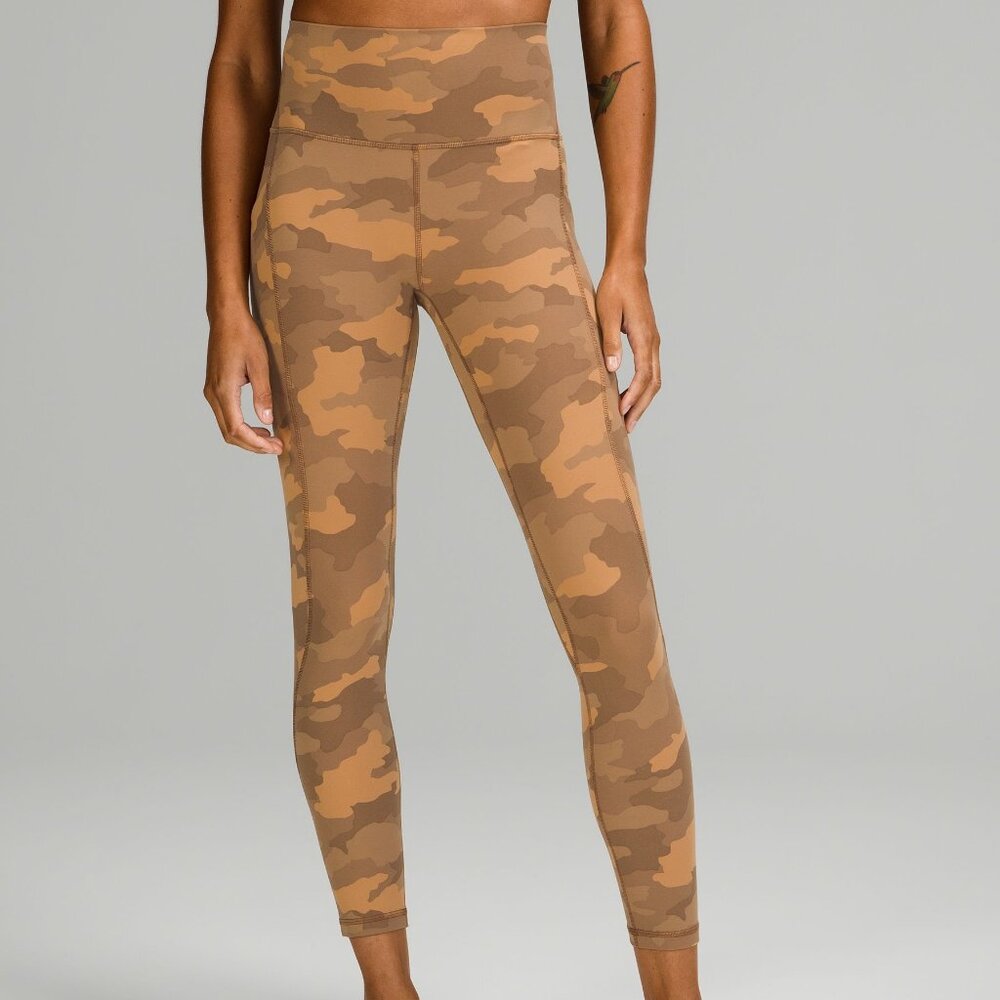 Size 2 Lululemon Align High-Rise Pant with Pockets 25" Heritage 365 Camo Beige